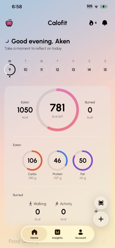 Tema Atardecer Calido de Calofit — panel con tonos terrosos